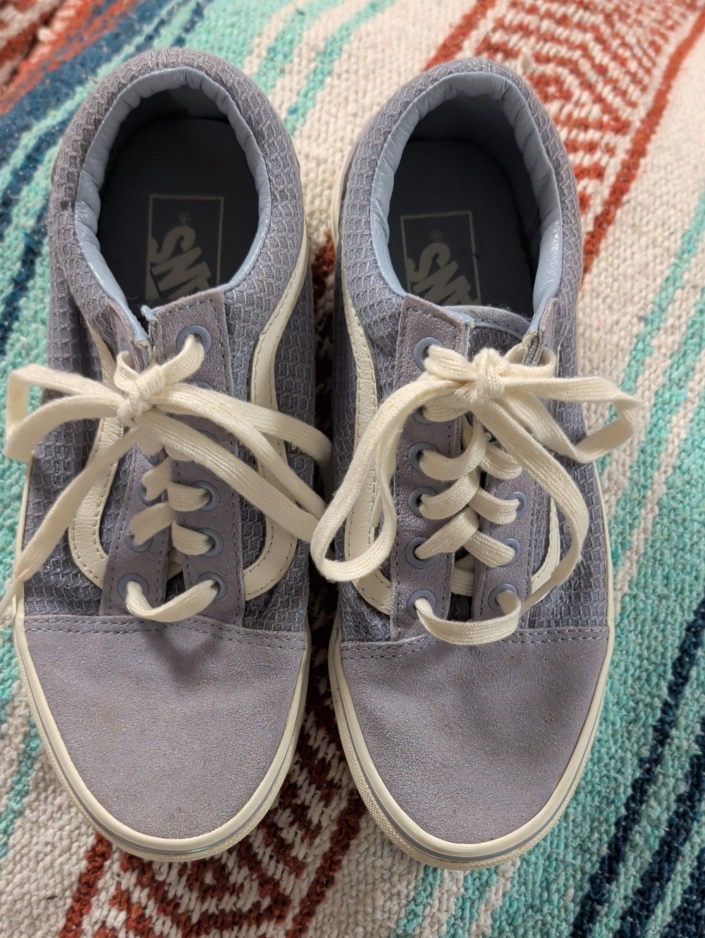 Vans Lavender Gray Suede & Canvas Low-Top Sneakers